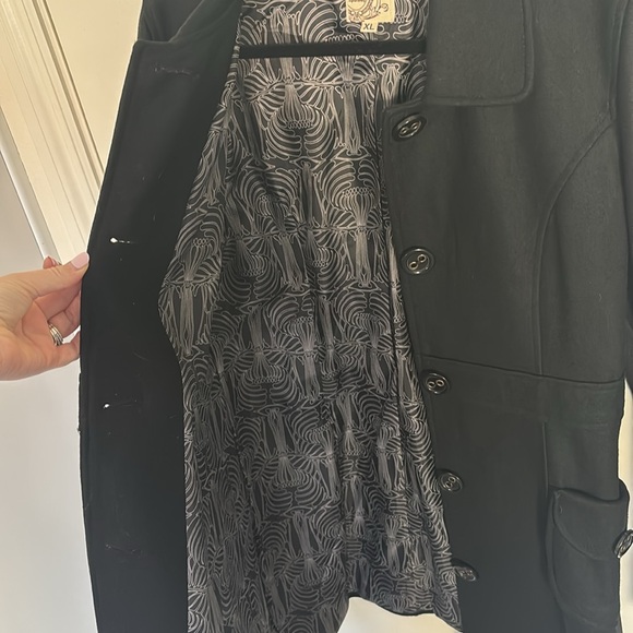 Tulle Black Wool Peacoat XL - Picture 7 of 10
